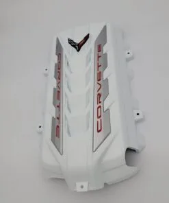 C8 Corvette Arctic White Engine Cover